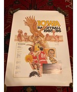 VTG IOWA HAWKEYES 1985 - 1986 BASKETBALL POSTER GEORGE RAVELING CARVER H... - £31.61 GBP