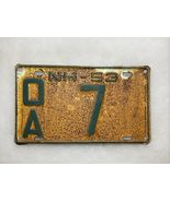 Original NEW HAMPSHIRE 1953 License Plate - OA - 7 - LOW DIGIT AGRICULTURAL - $49.48