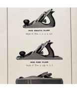1900 Stanley Tools Iron Planes Advertisement Victorian Wood Engraving F17F - $19.99