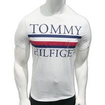 NWT TOMMY HILFIGER MSRP $41.99 MEN&#39;S WHITE JERSEY CREW NECK SHORT SLEEVE... - £21.10 GBP