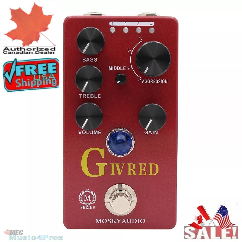 Mosky G IV RED Distortion/Overdrive/Preamp 4 Mode Guitar Effect Pedal - $39.35