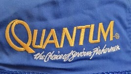Vtg Quantum The Choice of Serious Fisherman Blue Snapback Cap Hat with B... - £9.34 GBP