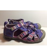 Keen Waterproof Sandals Girls Size 3 Purple Breathable Canvas Drawstring Closure - £10.98 GBP