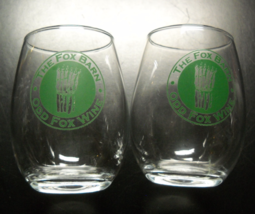 Fox Barn Shot Glass Odd Fox Wine Taster Clear Glass with Green Asparagus Logo - £9.27 GBP