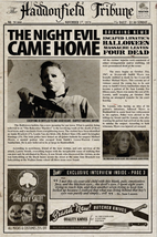 1978 Halloween Haddonfield Tribune The Night Evil Came Home Michael Myers  - $3.05