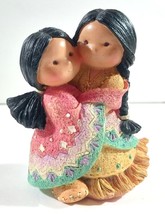 1994 Enesco Friends of the Feather Two Girls &quot;Gotta Have A Hug&quot; Figurine 115746 - £8.06 GBP