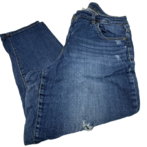 Faded Glory Boyfriend Jeans Womens Plus 20W Stretch Denim Distressed - £14.43 GBP