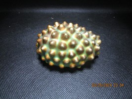 Zsolnay Eosin Hedgehog Figurine - Gold/green 3&quot; - $79.20