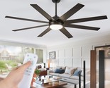 Ceiling Fans With Lights: 72-Inch Large Ceiling Fan With Light And Remote; - £194.27 GBP