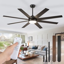 Ceiling Fans With Lights: 72-Inch Large Ceiling Fan With Light And Remote; - £194.27 GBP
