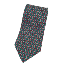 Polo Ralph Lauren Men&#39;s Printed Textured Silk Tie Sea Green Made in USA - £11.98 GBP