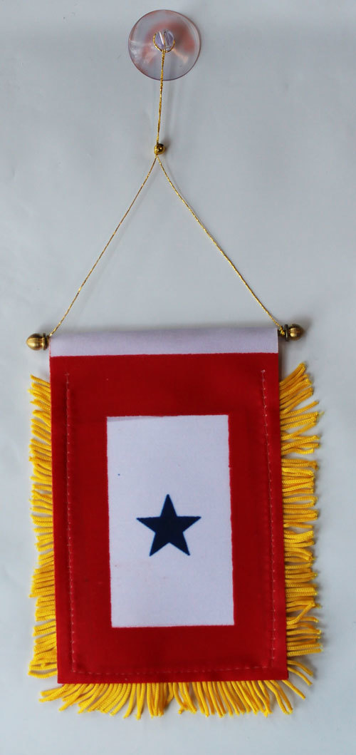 Service Banner (One Star) -  Window Hanging Flag - $3.90