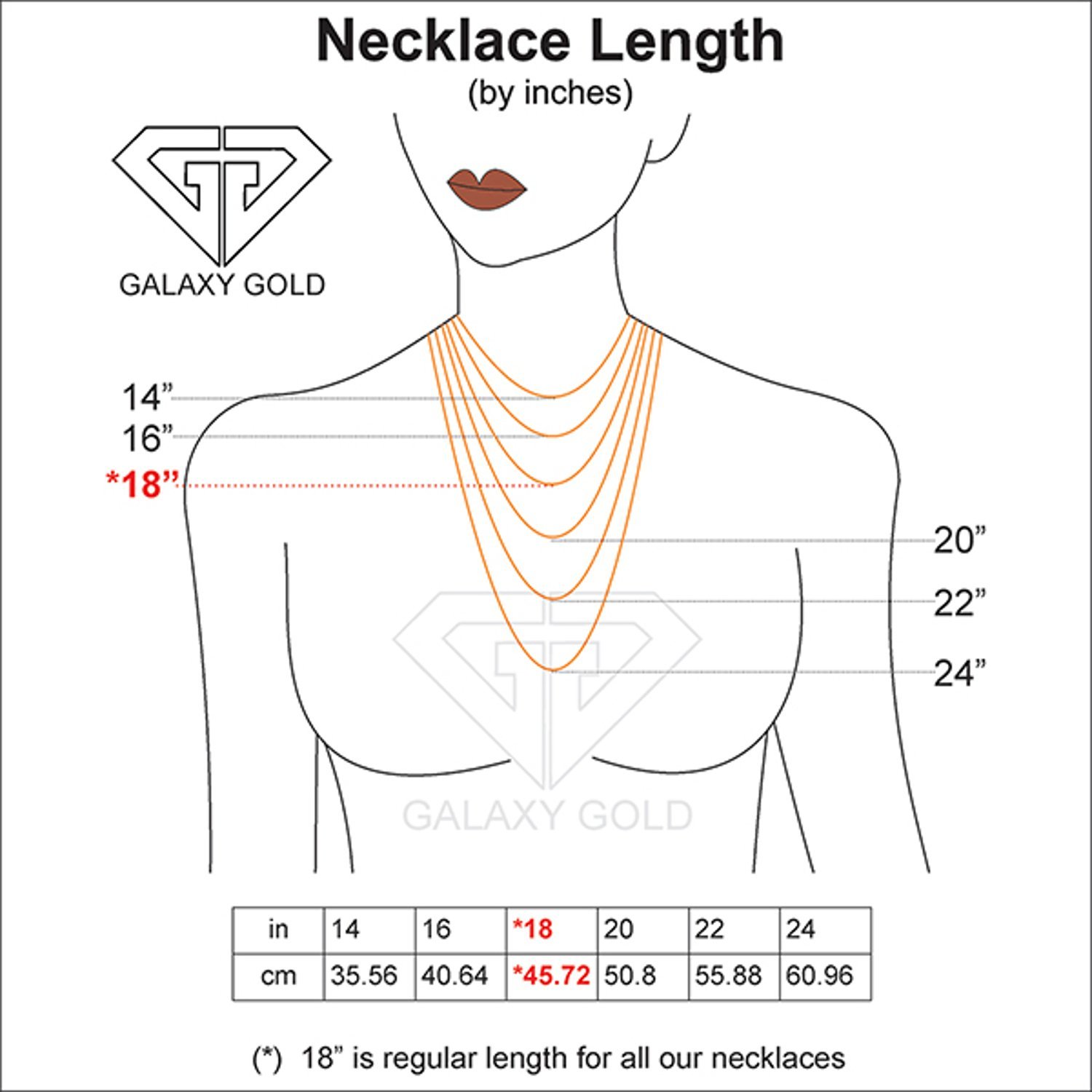 Galaxy Gold GG 16" Inch High Polished 14K Solid Yellow Gold Necklace GRADE AAA P Item image 11