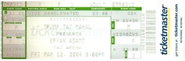 Bryan Adams Ticket Stub March 12 2004 Atlantique Ville Neuf Maillot - $28.20