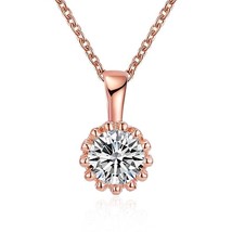 Swarovski Crystal 18K Rose Plated Princess Cut Necklace - £22.32 GBP