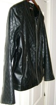 Dana Buchman Size M Womens Black Pleather Zipper Jacket (Nwot) - £27.59 GBP