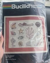 Bucilla Counted Cross Stitch Kit Ocean Harvest 49958 Sea Shell 11 x 14 c... - $11.87