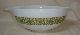 Pyrex 444 Green Square Flower Cinderella 4-quart Nesting Bowl Vintage - £29.60 GBP