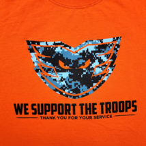 Phantoms Hockey T-shirt Size XL Orange We Support Troops Lehigh Valley Camo Logo - £11.39 GBP