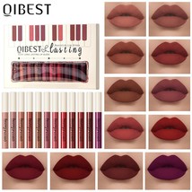 QIBEST 12 Colors Set Matte Lipgloss Wholesale Liquid Lipstick Makeup Lip Color L - £101.92 GBP