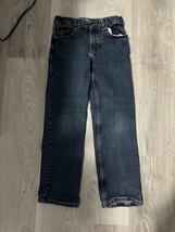Wonder Nation Relaxed Fit Adjustable Waist Dark Denim Boys Jeans - £6.14 GBP