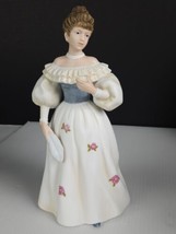 Homco  # 1463 Victorian Lady Feather Figurine Bell Ball vtg - £7.98 GBP