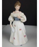 Homco  # 1463 Victorian Lady Feather Figurine Bell Ball vtg - £7.81 GBP