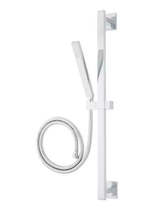 New Chrome Perry Slide Bar And Rectangular Modern Hand Shower by Signature Hardw - £112.63 GBP