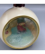 Vtg Hallmark 1978 Merry Christmas Panorama Ball Ornament Ice Skater - $15.57
