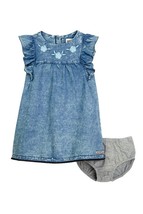 Hudson J EAN S Kids Dress &amp; Bloomer Set (Baby Girls) Bleach Splash 24 Months - £51.71 GBP