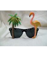 Tropical Palm Tree Flamingo Glasses Parrothead Buffett Fan Luau Fun Part... - $179.24 MXN