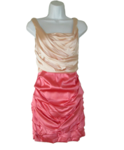 Express Dress Coral Silk Blend Pink Sleeveless Draped Womens Size 2 Cock... - $9.90