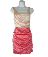 Express Dress Coral Silk Blend Pink Sleeveless Draped Womens Size 2 Cock... - $9.90