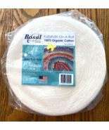 Bosal Katahdin On-A-Roll 100% Organic Rug Cotton Batting-White 2.5&quot; X 25yd - $19.95