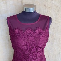 Bourdeaux Wine Lace Sleeveless Dress Social Hot Sz 4 New with tags AB St... - $29.58