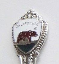 Collector Souvenir Spoon USA California Republic Flag Bear Cloisonne Emblem KCI - £2.39 GBP