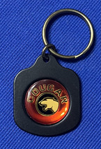 Classy COUGAR Metal &amp; Acrylic Keychain Key Ring - New Old Stock Free Ship - $15.68