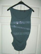 New York &amp; Co. Blue Stretch Embellishments Tank Top Size Large (NWOT) - £7.85 GBP
