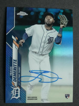 2020 Topps Chrome Travis Demeritte Tigers Auto Blue Refractor RC Card 52/150 - £7.82 GBP