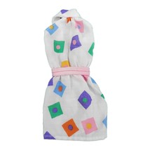 Vintage 1987 Barbie Fashion Finds Square Geometric Print White Dress 80s 2996 - £5.25 GBP