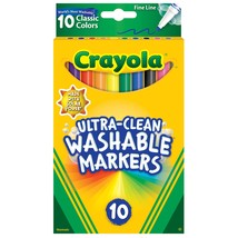 Crayola Ultra-Clean Fine Line Washable Markers-Classic Colors 10/Pkg - £17.03 GBP