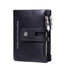 Contacts Leather Fashion Short Wallet Women Zipper mini  Coin Purse Mini card ho - £31.50 GBP