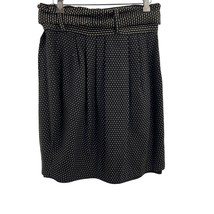 Eva Franco Black Skirt Cream Dots Size 6 New - $47.33