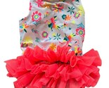 Cat and Jack Swimsuit Baby Girl 18 month White Floral Flounce One Piece - $4.91