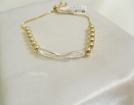 Giani Bernini 18k Gold/Sterling Silver Beaded Infinity Bracelet R675 $120 - £43.02 GBP