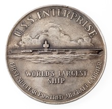 1960 Dated USS Enterprise Silver Medallic Art Company Medal - £235.72 GBP