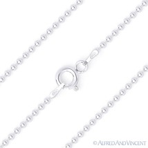 1.2mm Polished Ball Bead Link Italian Chain Necklace .925 Italy Sterling Silver - £12.33 GBP+