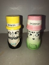 Vintage DABS Japan Dapper Man &amp; Woman Salt &amp; Pepper Shakers 5&quot; Tall - £27.87 GBP