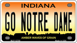 Go Notre Dame Indiana Novelty Mini Metal License Plate Tag - $14.95