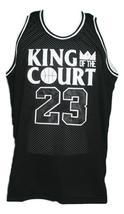 Michael Jordan King Of The Court Basketball Jersey New Sewn Black Any Size image 4